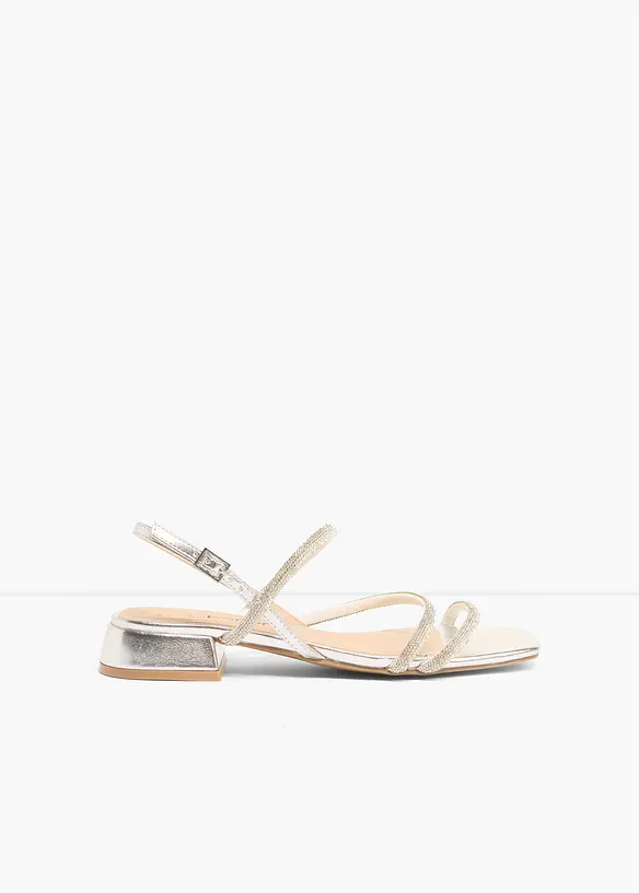 Sandales &agrave; brides strass&eacute;es, bonprix