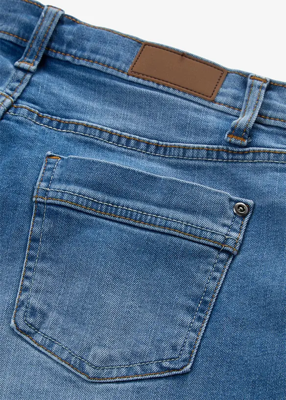 Jean droit taille mi-haute, extensible, bonprix