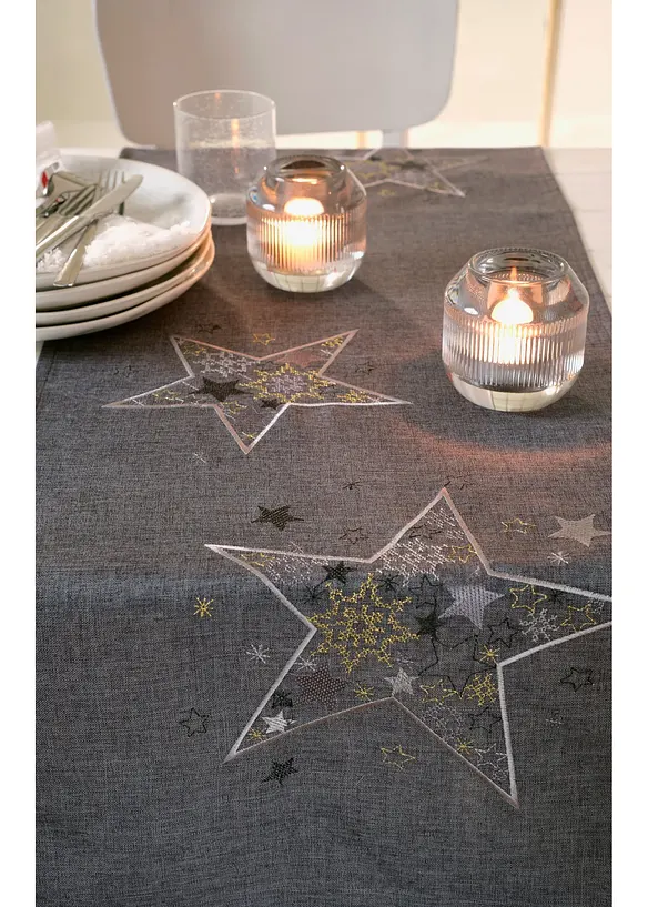 Chemin de table &agrave; imprim&eacute; &eacute;toile, bonprix