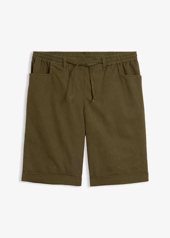 Bermuda en lin majoritaire, bonprix