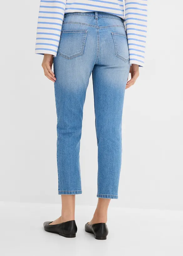 Jean slim cropped, taille haute, bonprix
