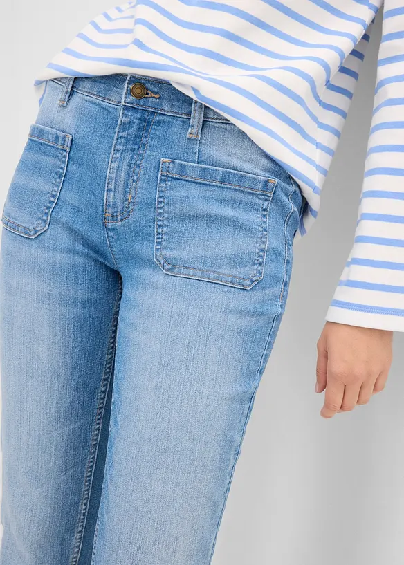 Jean slim cropped, taille haute, bonprix