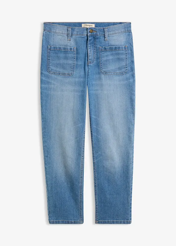 Jean slim cropped, taille haute, bonprix