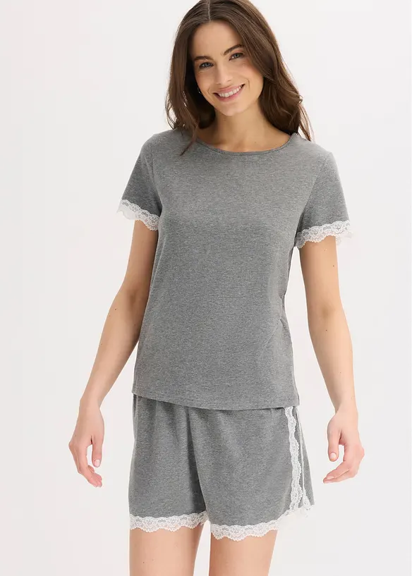 Pyjashort avec dentelle, bonprix
