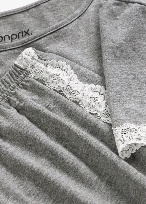 Pyjashort avec dentelle, bonprix