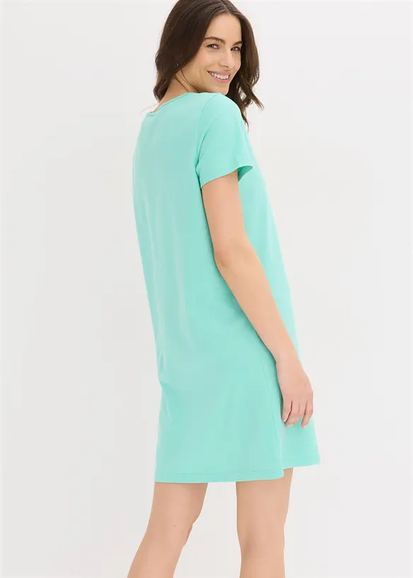 Lot de 2 chemises de nuit 100% coton, bonprix