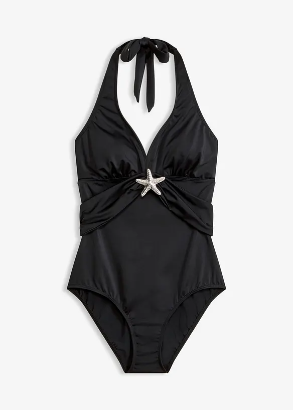 Maillot 1 pi&egrave;ce dos nu avec d&eacute;tail &eacute;toile de mer, bonprix