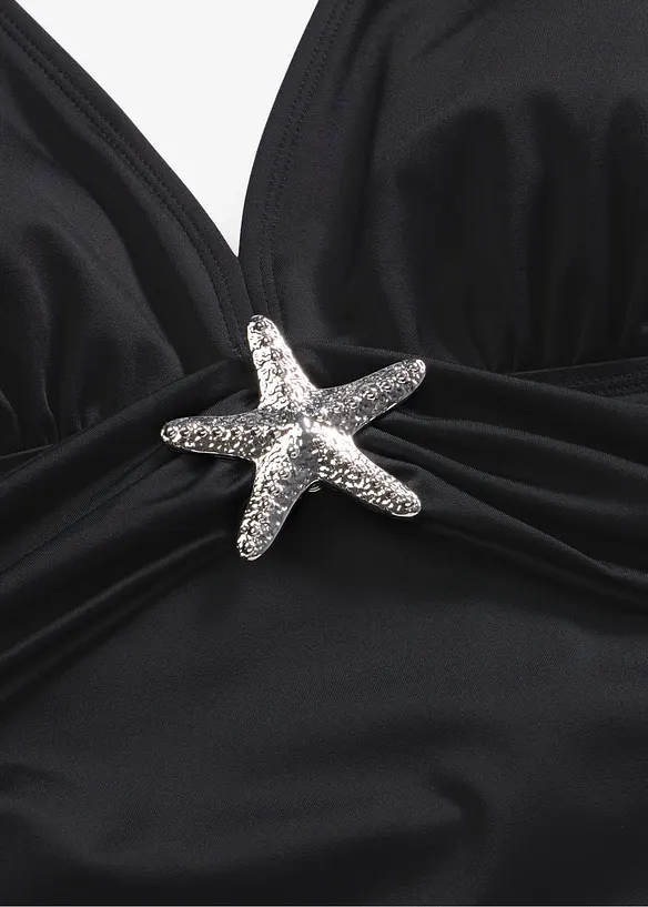Maillot 1 pi&egrave;ce dos nu avec d&eacute;tail &eacute;toile de mer, bonprix