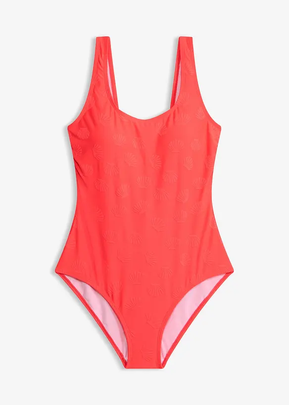 Maillot sculptant en mati&egrave;re textur&eacute;e, maintien l&eacute;ger, bonprix