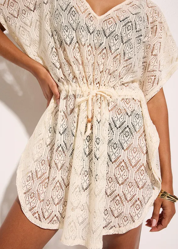 Transparente Strandtunika aus Spitze, bonprix