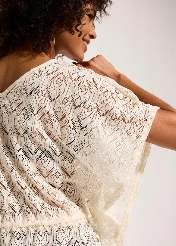 Transparente Strandtunika aus Spitze, bonprix