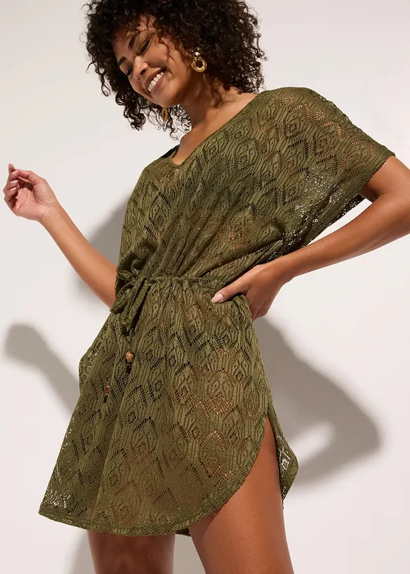Transparente Strandtunika aus Spitze, bonprix