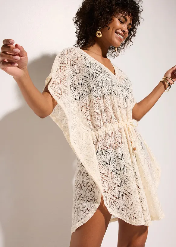 Transparente Strandtunika aus Spitze, bonprix