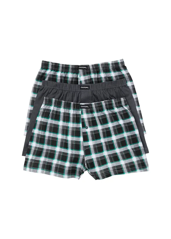 Lot de 3 cale&ccedil;ons en jersey coton, bonprix