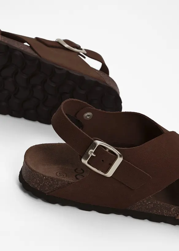 Sandales en cuir, bonprix