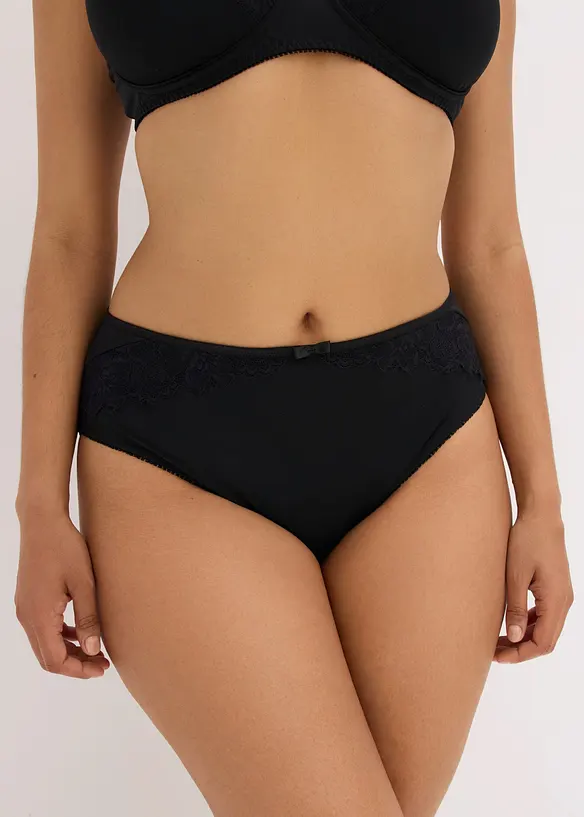 Maxislip mit zarter Spitze (2er Pack), bonprix