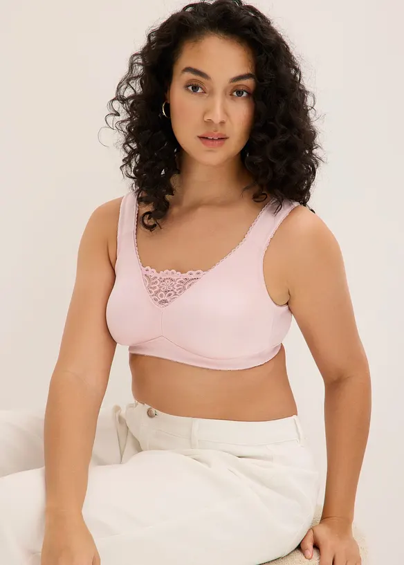 Soutien-gorge grand maintien sans armatures, bretelles rembourr&eacute;es, bonprix