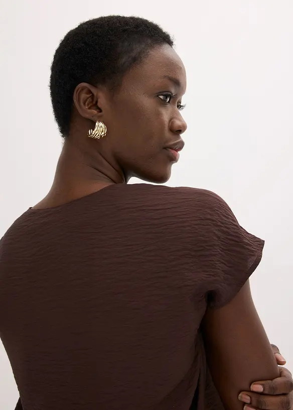 Blouse fluide en viscose m&eacute;lang&eacute;e, bonprix