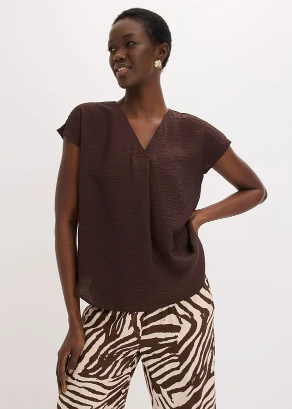 Blouse fluide en viscose m&eacute;lang&eacute;e, bonprix