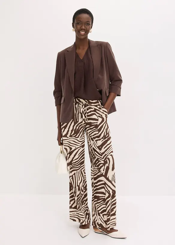 Blouse fluide en viscose m&eacute;lang&eacute;e, bonprix