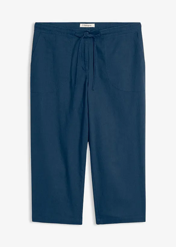 Leinen-3/4-Hose, bonprix