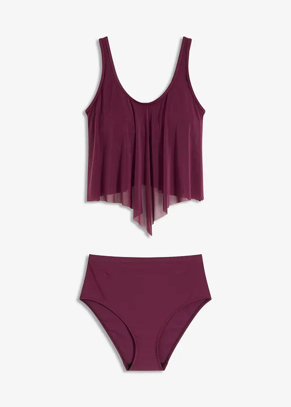 Tankini (ens. 2 pces) avec mesh transparent, bonprix