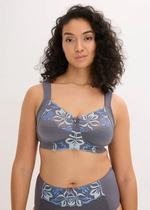 Soutien-gorge grand maintien sans armatures, bretelles rembourr&eacute;es, bonprix