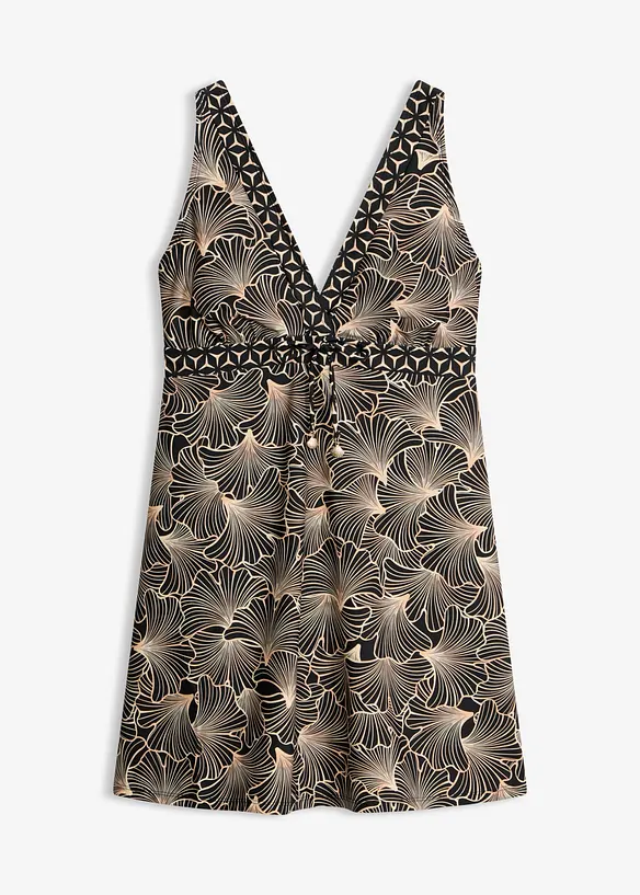 Badekleid mit V-Ausschnitt, bonprix
