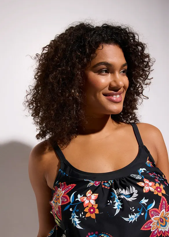 Tankini oversize (ens. 2 pces) &agrave; bretelles r&eacute;glables, bonprix