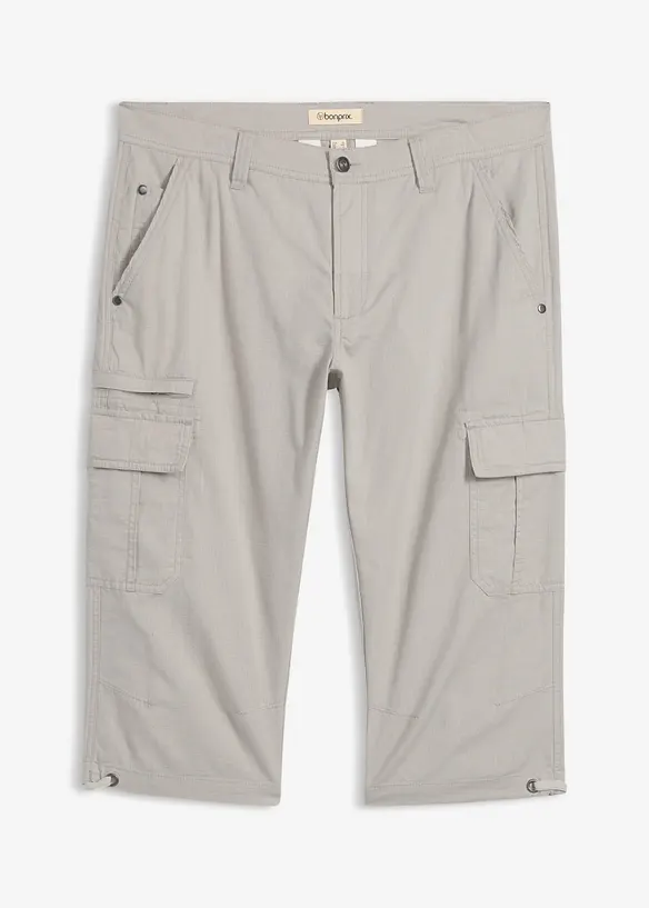 Bermuda long poches cargo regular 100% coton, bonprix