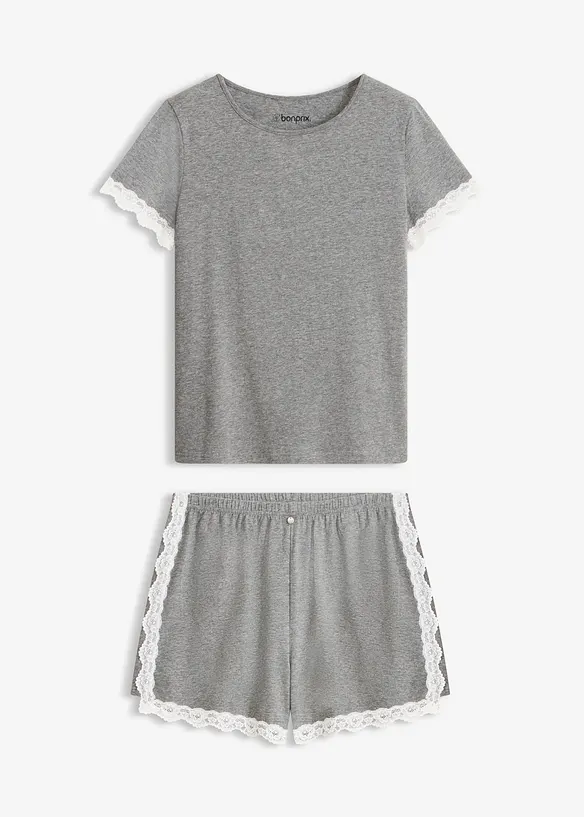 Pyjashort avec dentelle, bonprix