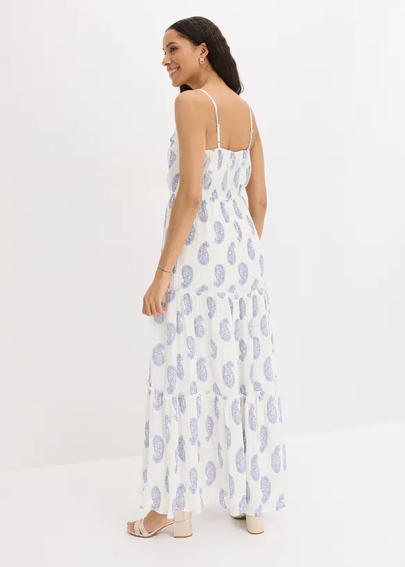 Maxikleid aus strukturierter Viskose mit Glitzereffekt, bonprix