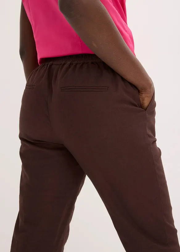 Pantalon en lin m&eacute;lang&eacute;, bonprix