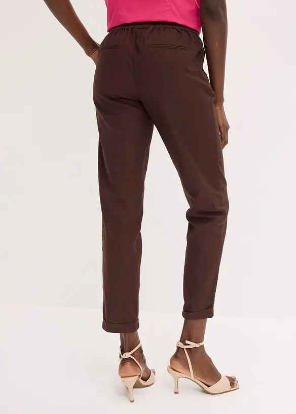 Pantalon en lin m&eacute;lang&eacute;, bonprix