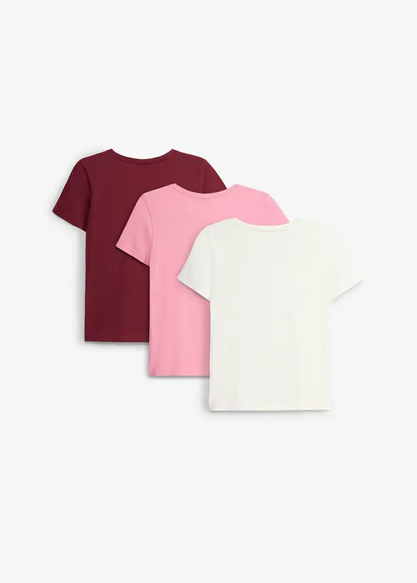 T-Shirt aus reiner Bio-Baumwolle (3er Pack), bonprix