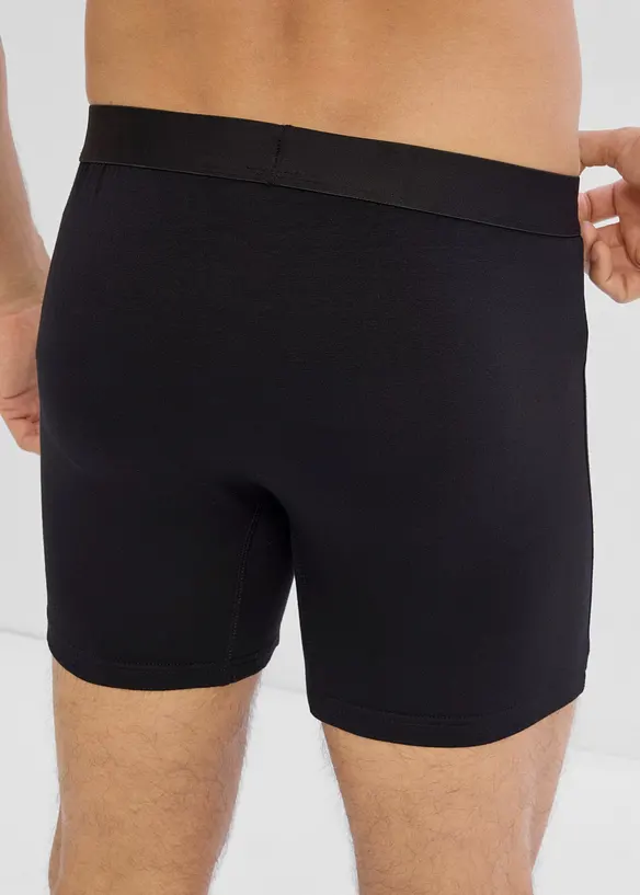 Lot de 3 boxers mi-longs coton, bonprix