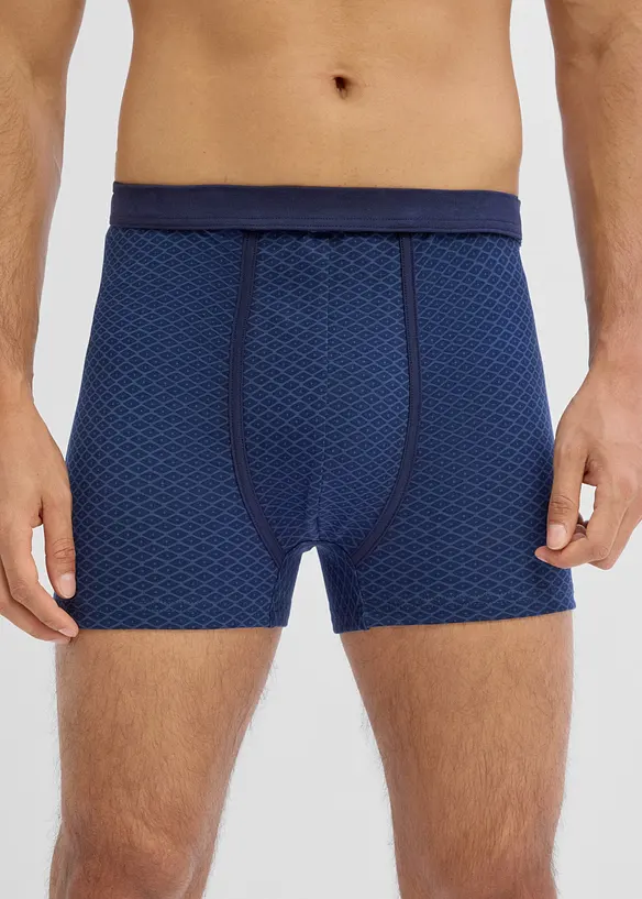 Mittellange Highwaist Boxershorts eng mit weicher Baumwolle (3er Pack), bonprix