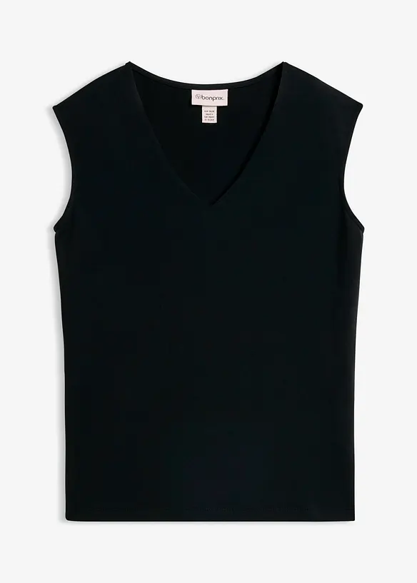 Shirt mit V-Ausschnitt mit reiner Bio-Baumwolle, bonprix