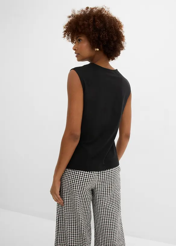 Shirt mit V-Ausschnitt mit reiner Bio-Baumwolle, bonprix