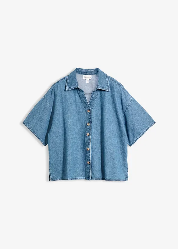 Jeans-Tunikabluse aus Bio-Baumwolle, bonprix