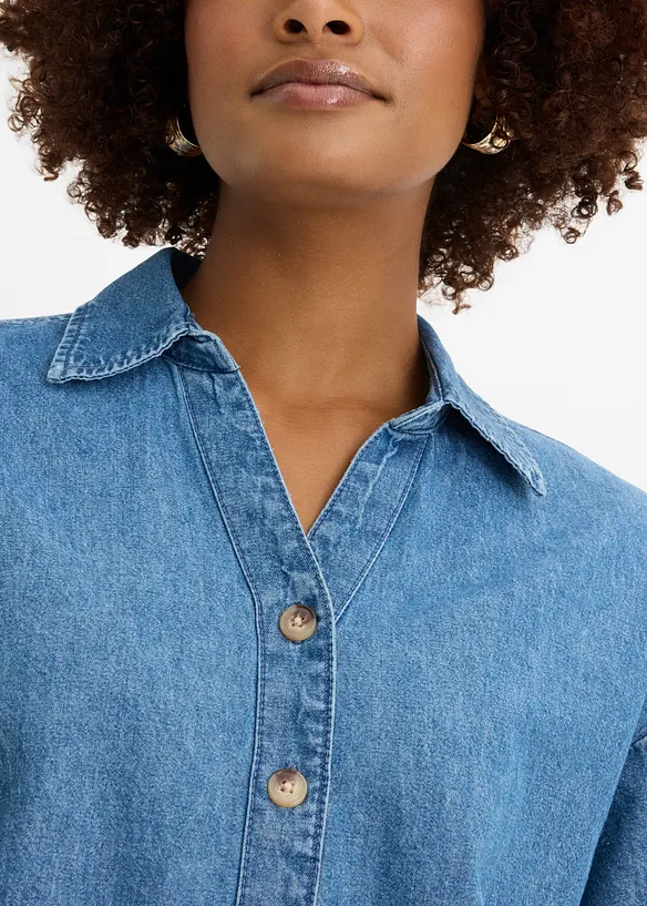Jeans-Tunikabluse aus Bio-Baumwolle, bonprix