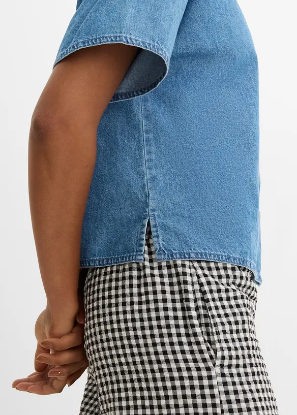 Jeans-Tunikabluse aus Bio-Baumwolle, bonprix