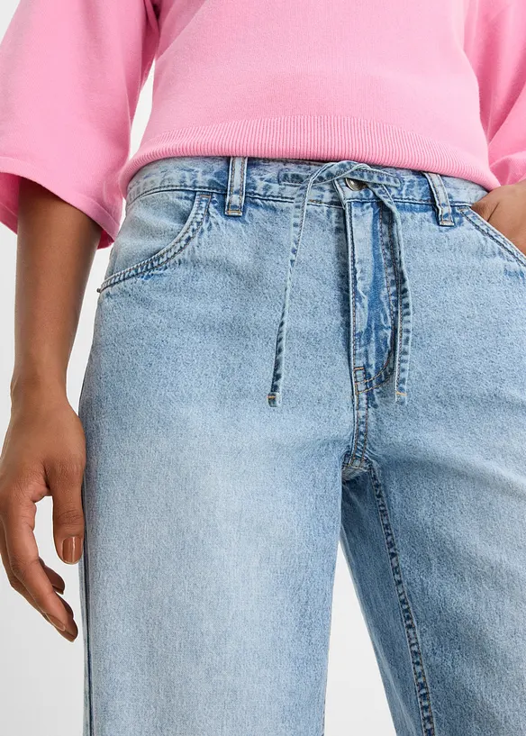 Wide-Leg-Jeans, cropped, bonprix