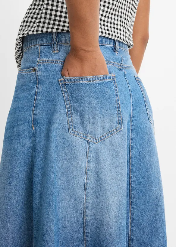 Leichter Jeansrock mit verstellbarem Bund, bonprix