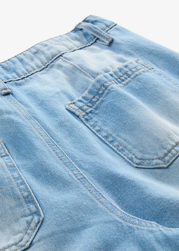 Leichte Jeans-Bermuda Mid Waist, bonprix