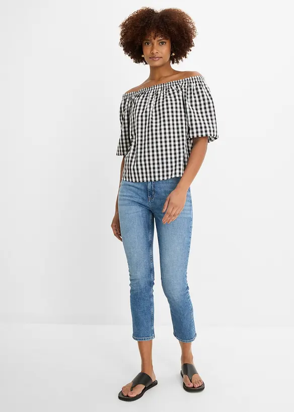 Carmenbluse aus reiner Baumwolle, bonprix