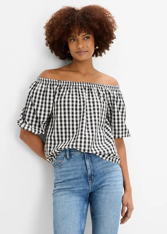 Carmenbluse aus reiner Baumwolle, bonprix