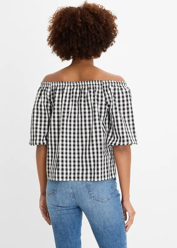Carmenbluse aus reiner Baumwolle, bonprix