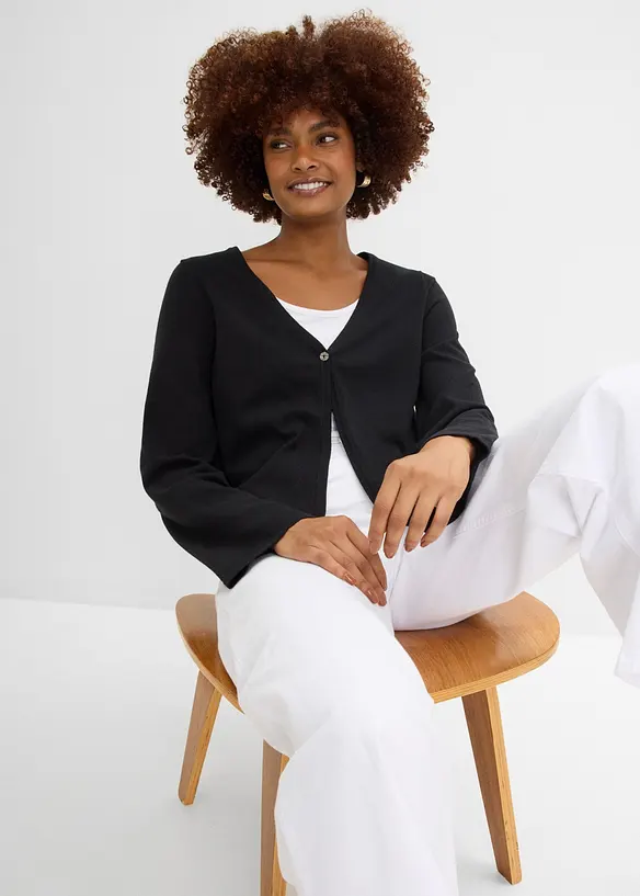 Feinstrickjacke aus Baumwoll-Mix, bonprix