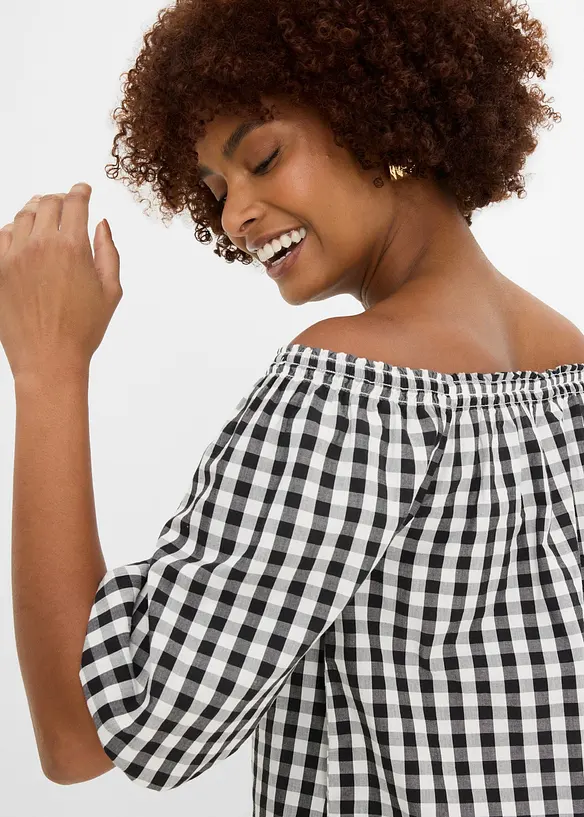 Carmenbluse aus reiner Baumwolle, bonprix